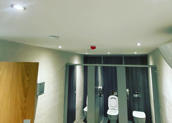 LED lighting controlled via motion sensors